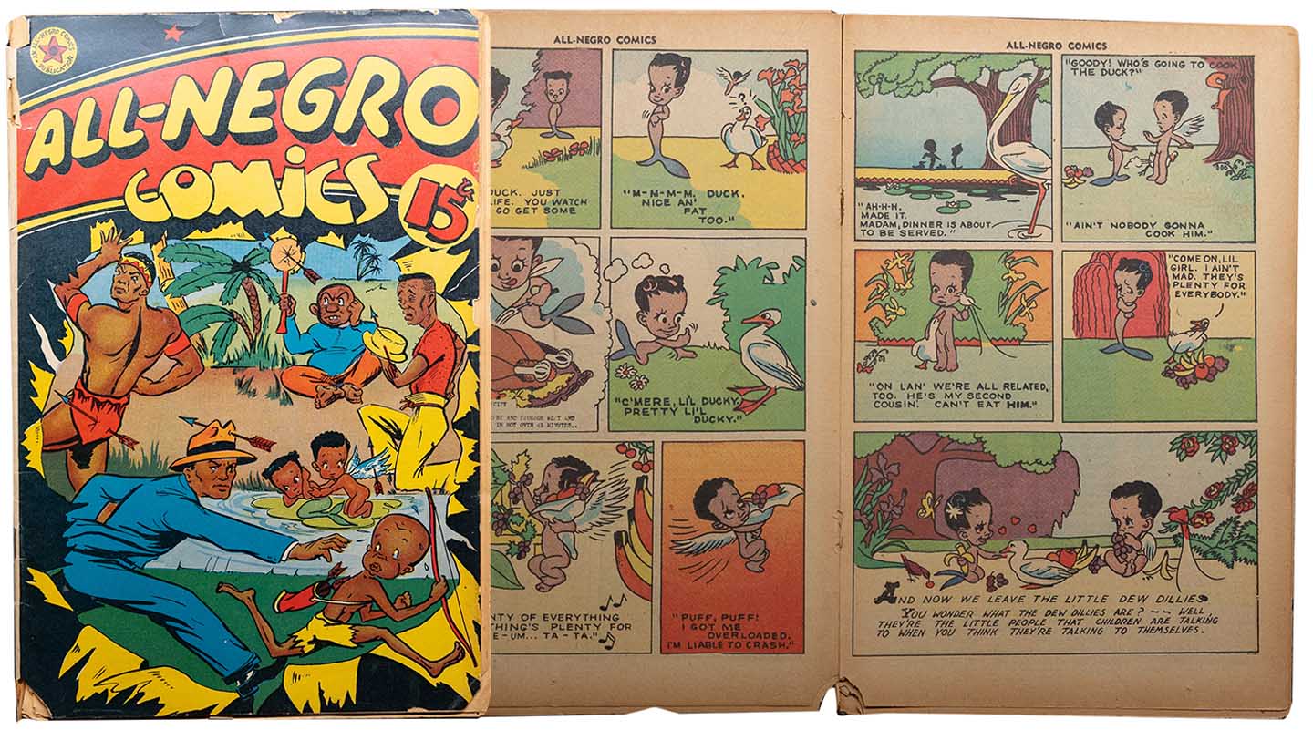 Cover and inside pages of All-Negro Comics No. 1