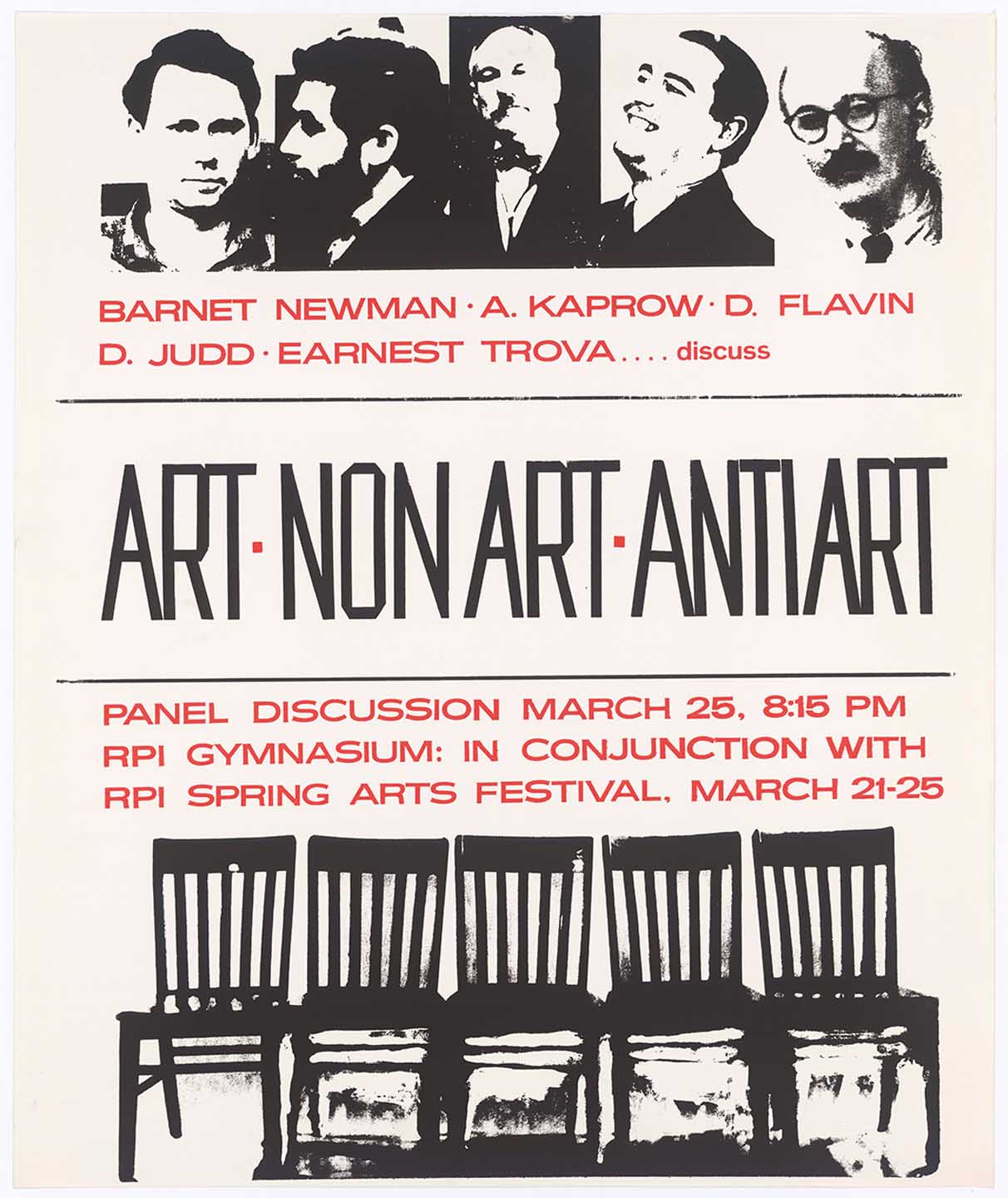 A poster promoting the Bang Arts festival at Richmond Professional Institute in the 1960s.