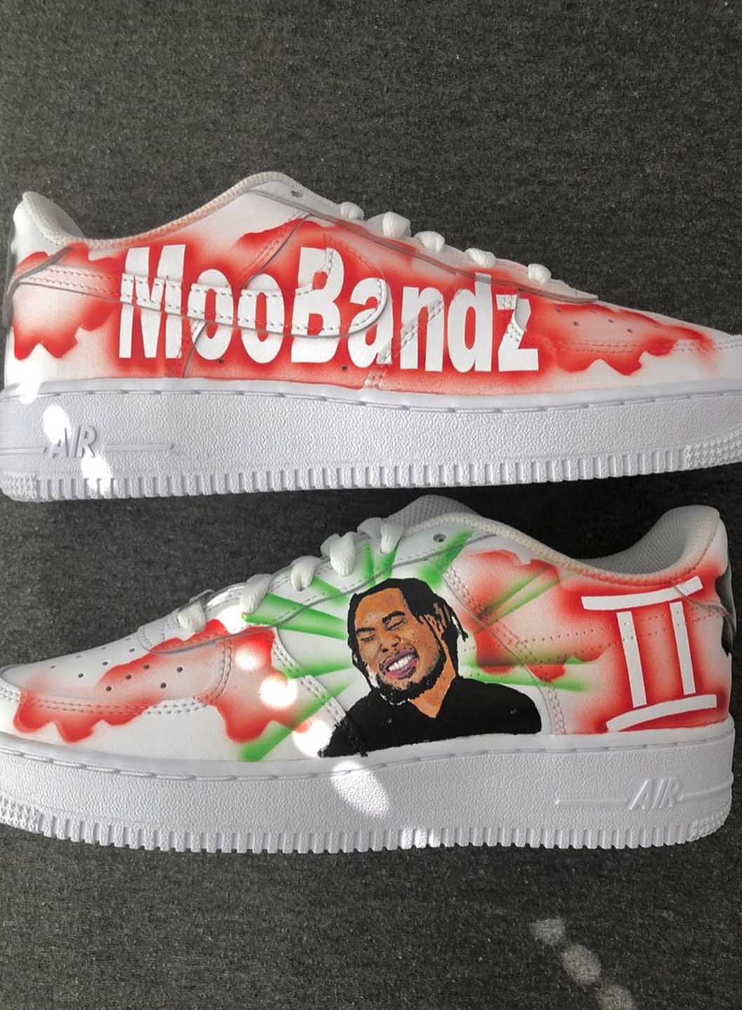 Custom sneaker art by Jaden Mitchell