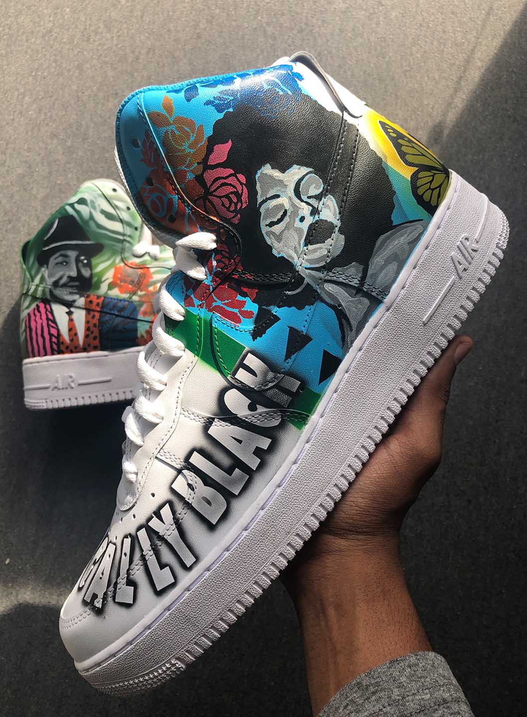 Custom sneaker art by Jaden Mitchell