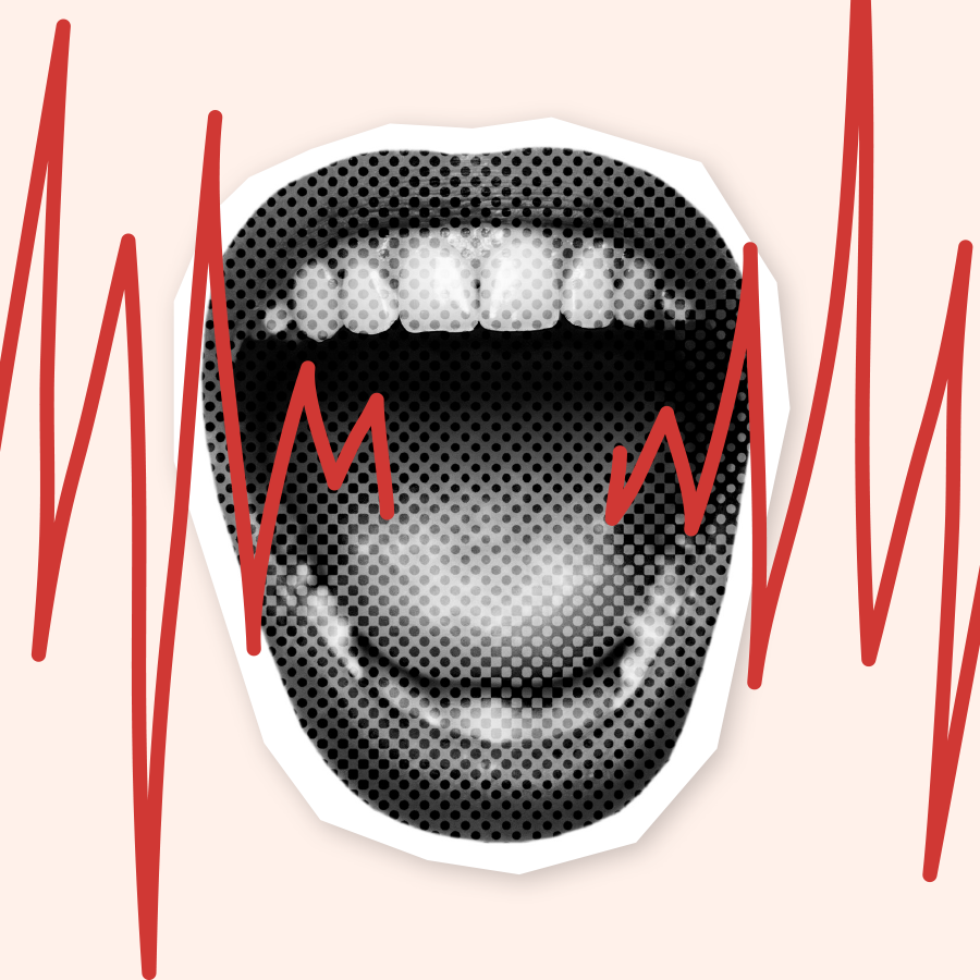 illustration of a mouth yelling