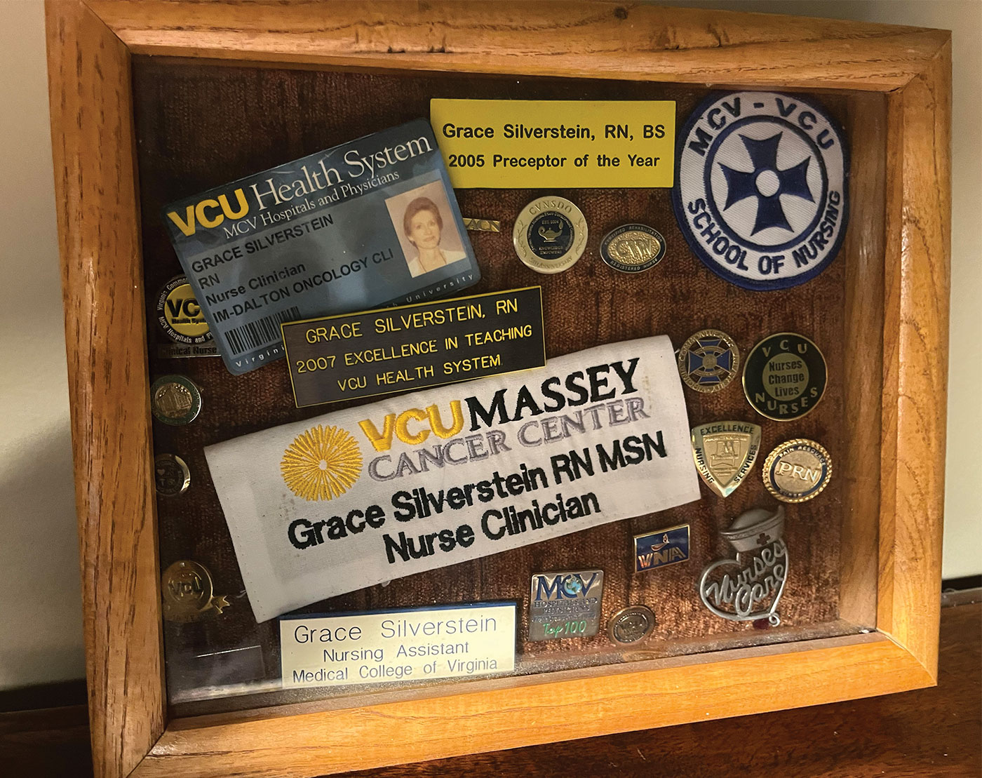 shadowbox with keepsakes