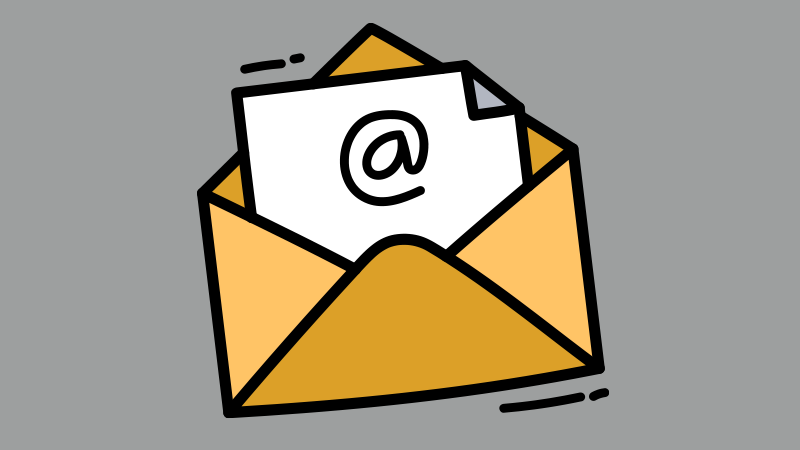 illustration of a letter in the mail
