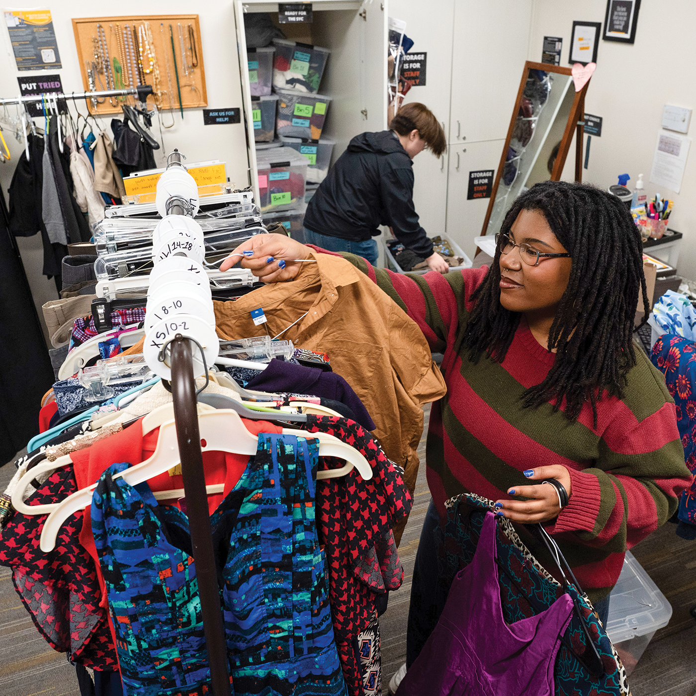 Two Suit Yourself Closets, one on each campus, offer professional clothing to VCU students at no charge.