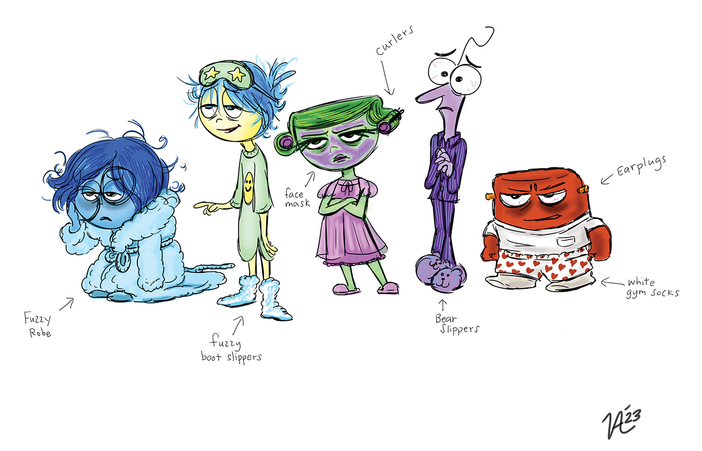 Sadness, Joy, Disgust, Fear and Anger from Inside Out