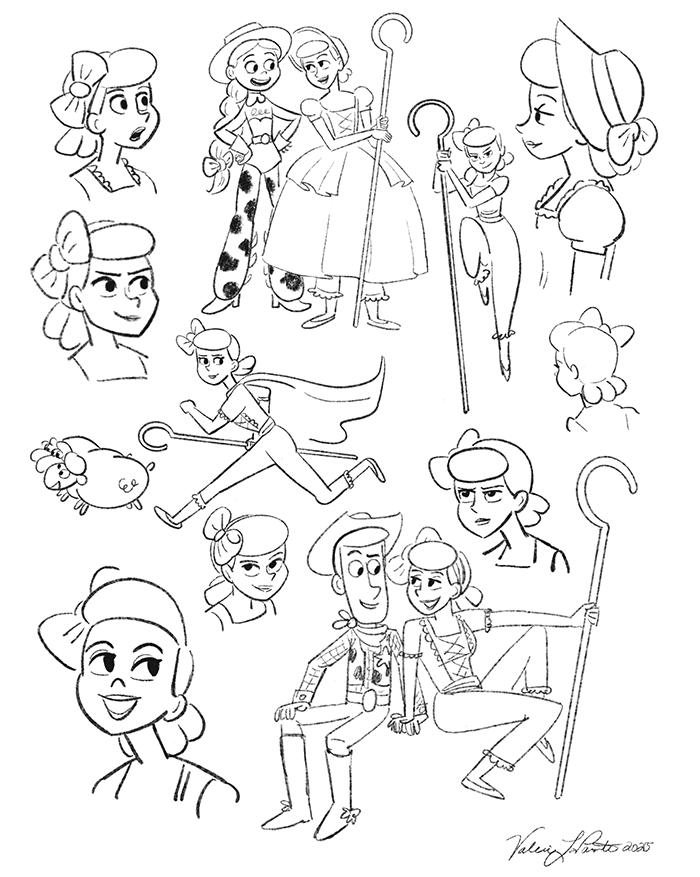 Toy Story character sketches