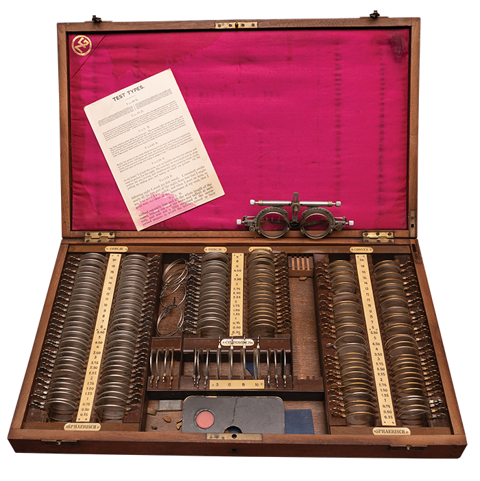 a turn of the 20th century optometrist kit
