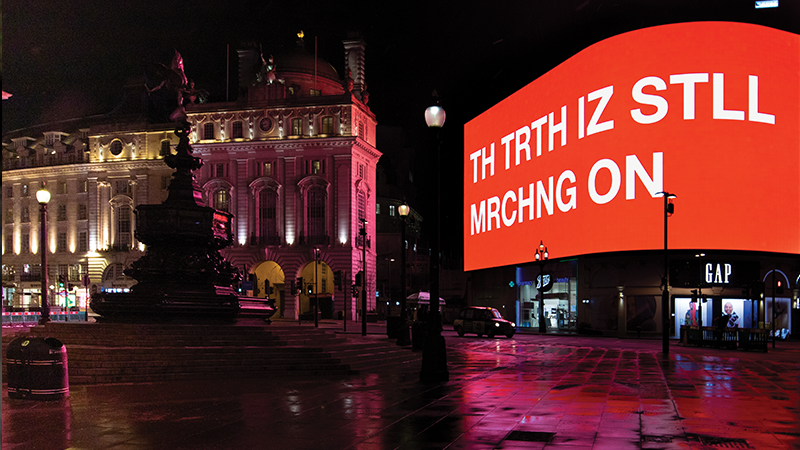 a billboard in London