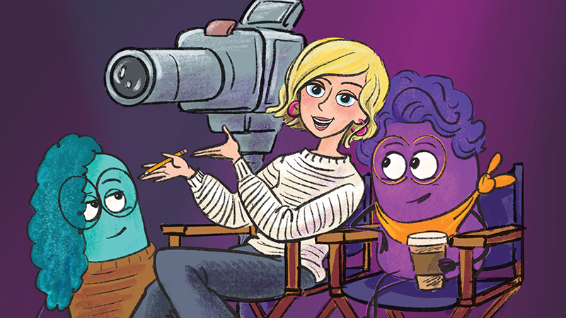 illustration of valerie lapointe with inside out characters