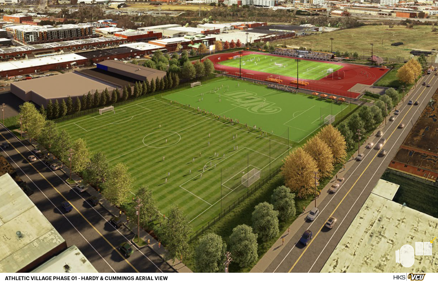 vcu athletic village soccer practice fields