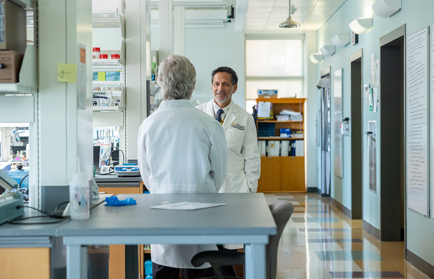 Arun Sanyal in a research lab